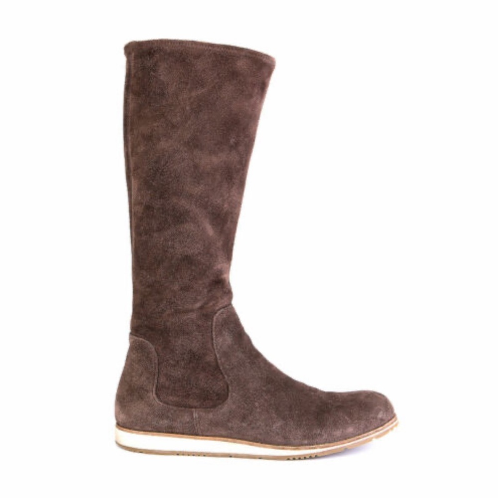 Prada | Brown Suede Tall Boots 36.6 Leather - Picture 3 of 11